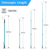 SANLIKE Telescopic Fishing Gaff Large Size Fish Gaff for Saltwater Boat Fishing Heavy Duty Stainless Steel Hook with M8 Screw Non Slip Handle for Big Catfish Tuna Shark M