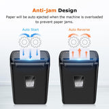 12-Sheet Paper Shredder for Home Office Use, 10-Minute Cross Cut Shredder with 5.5 Gallons Bin, P-4 High Security Heavy Duty Office Shredder Shred CD/Credit Card(C243-A) bonsaii
