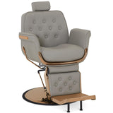 BarberPub Heavy Duty Barber Chair, Professional Reclining Salon Chair for Hair Stylist, Hydraulic Pump Barber Chairs for Barbershop, Salon&Spa Equipment 9246 (Grey)