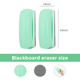 Ddaowanx Whiteboard Eraser, Magnetic Dry Erase Eraser, Glass Board Eraser,School and Office Supplies, Pack of 2 (Light Green)