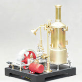 MechPuConToy Steam Engine Model with Boiler DIY Kit, SE-03 Full Metal Stationary Mill Beam Engine Steam Engine Model Kit That Works with Generator and Lamp Stand (38PCS)
