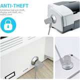 Cwmiibili Adhesive Security Plate with Slot for Cables to Lock Down Laptops, Tablets, Monitors and Other Devices (Silver 20 Pack)