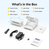 Bluetooth Thermal Label Printer with Stand, Wireless 4x6 Shipping Label Printer for Small Business