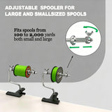 ENTXNH Fishing Line Spooler, Reel Winder Spooling Station for Spinning & Baitcasting Reels, Adjustable Anti-Twist & Snarl-preventing Design, Fits Multiple Line Spool Sizes