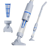 Handheld Spa Hot Tub Vacuum, Cordless Spa Vacuum Cleaner with 2 Brush Heads and Telescopic Pole, Up to 3 Hours of Runtime, Rechargeable Small Pool Vacuum for Above Ground Pool Inground Pools Hot Tubs
