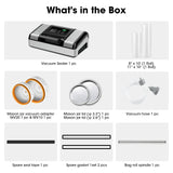 Vesta Precision 12" Vacuum Sealer Machine for Liquid & Moist Foods, Smart Heat Sealing Prevents Bag Melting, Built-in Cutter & Roll Storage Fits 2X20’ or 1X50' Rolls, Mason Jar Kit, Sous Vide, V23