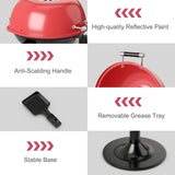Giantex Electric BBQ Grill 1600W, Removable Non-Stick Grill Rack, Warming Rack, Oil Drip Tray, Adjustable Temperature, Portable Outdoor Electric Grill for Camping Picnic Tailgating, Red & Black