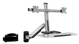 Mount-It! Dual Monitor Wall Mount, Keyboard Tray & CPU Holder, Sit-Stand