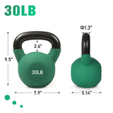 RitFit Neoprene Coated Kettlebell Weight Set, Solid Cast Iron, 5-15 LB (5+10+15 LB)