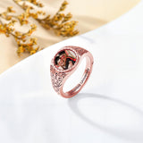 Oseew 2027 Senior Graduation Ring for Women High School Class (Rose Gold)