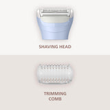 Philips Lady Shaver Series 6000 - Cordless, Wet & Dry Electric Shaver, 3-Blade Shaving System, for Legs & Body, 80 Mins. Runtime, Model BRL127/00