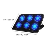Laptop Cooling Pad Stand with Six Fans Adjustable Height