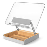 HUMANCOZY Book Stand with Storage, Book Holder for Reading Hands Free