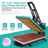 Semi-auto Heat Press Machine with Positioning, 2kw, Slide-Out, Heat Transfer Press DTF