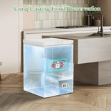 Chest Freezer 4.2 Cubic Feet Deep Freezer with Removable Storage Basket 7 Adjustable Temperature Energy Saving, Super Quiet for Garage, Office, Kitchen, or Apartment