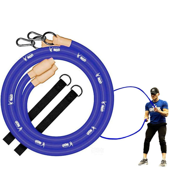 Gronk Fitness Inertia Wave Edition | Dynamic Rubber Battle Ropes Alternative for Home and Gym | Maximize Calorie Burn | Revolutionary Fitness Equipment for Abs and Full Body Workout | Blue Gronk Fitness