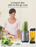 LAMPICK Smoothie Blender, 1100W Personal Blender for Shakes and Smoothies, Blenders and Grinder Combo for Kitchen