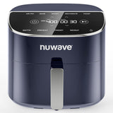 Nuwave Brio Plus 8 Qt Air Fryer, PFAS Free, New & Improved, Digital Touch Screen, Cool White Display, 50°F~400°F, 3 Wattages 700, 1500, 1800