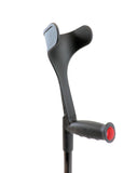 KMINA Foldable Forearm Crutch of Carbon Fiber (x1 Unit), Open Cuff, Lightweight, Folding Crutches, PRO Model, Made in Europe