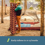 KLYMIT Static V Lightweight Inflatable Sleeping Pad | Comfortable, Lightweight, Easy to Inflate Portable Air Bed Mattress for Camping, Backpacking and Hiking — Orange