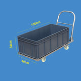 Heavy Duty Foldable Push Cart Dolly with Swivel Handle & Wheels Flat Bed Platform Truck for Warehouse & Garage 100x50x34cm Capacity