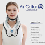 Neck Traction Device by Air Collar - Neck Stretcher - Cervical Traction Device - Neck & Shoulder Pain Relief - Stretcher Collar for Improved Spine Alignment (2nd Generation - Electric) - See Size Chart*