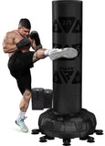 RDX XXL 330LBS Target Freestanding Punching Bag with Cover & Gloves – 72” Adult Heavy Pedestal Punch Bag Set - 17 Suction Cup 8 Extended Legs Stand Base - Kick Boxing MMA Muay Thai Home Gym Fitness RDX