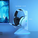 Wireless Gaming Headset for PS5, PS4 Fortnite & Call of Duty/FPS Gamers, PC, Nintendo Switch, Bluetooth 5.3 Gaming Headphones -White Gtheos