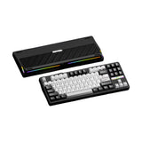 ZMX NUT87 Aluminum Custom Mechanical Keyboard,Hot-Swap Gasket Structure,Triple Mode 2.4G/Bt5.0/Wired,TKL 80% RGB Backlit 10000mAh Mechanical Keyboard for Game&Office,Black-Knife