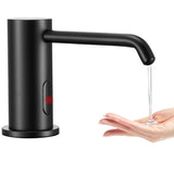 Automatic Soap Dispenser Touchless for Kitchen Bathroom Sink Built in Electric Soap Dispenser Infrared Sensors Liquid Commercial Dispenser with Bottle and Pump 33.81oz/1000ml (Black)