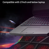 UMKLSW Gaming RGB Laptop Cooler 12-17 Inch Led Screen Cooling Pad Notebook Stand with Six Fan and 2 Port