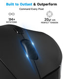AOC Ergonomic Mouse, 2.4GHz Wireless Bluetooth Vertical Mouse, Rechargeable