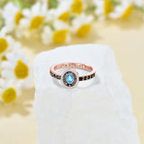 Oseew 2027 Custom Class Graduation Ring High School for Women (Rose Gold)