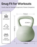 YOTTOY Soft Kettlebell,Kettlebell Anti-Slip Grip Weight for Home Workouts, Kettlebells Set Strength and Safety Guaranteed (15LB-Green)