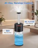 Humidifier Large Room, 16L/4.2Gal Whole House Humidifiers for Home 2000 sq.ft, Ultrasonic Cool Mist Humidifier for Bedroom, Plants, Baby