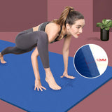 Hatha Yoga Extra Thick TPE Yoga Mat - 72"x 32" Thickness 1/2 Inch -Eco Friendly SGS Certified - With High Density Anti-Tear Exercise Mats For Home Gym Travel & Floor Outside (Blue)… Hatha yoga