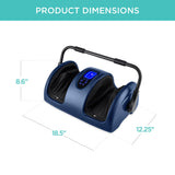 Best Choice Products Heated Shiatsu Foot Massager for Pain Relief, Plantar Fasciitis, Neuropathy, Blood Circulation w/Compact Design - Navy Blue