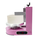 Electric Cake Decorating Machine, 200W 110V 60-320Rpm Automatic Cake Cream Coating Spatula Spreading Machine Cake Icing Machine Cake Surface Scraper W/LCD Display for 4-12 inch Cakes (Pink)