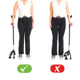 KMINA Quad Crutch for Women and Men (Sturdy 3.3 lbs), 4 Prong Forearm Crutches for Stability and Support, Adjustable and Ergonomic, Patented Design, Made in Europe