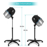 Professional 1000W Adjustable Hair Bonnet Dryer with Rolling Wheels Stand for Home Beauty Salon Equipment