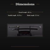 1045 Carbon Steel Tomoe Crest Katana, Hand Forged Full Tang Japanese Sword