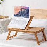 Laptop Stand Lap Desk Table with Adjustable Leg Flower Pattern Foldable Breakfast Serving