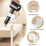 Hair Dryer Stand, 1.68M Height Adjustable Blow Dryers Holder, Ultra Stable Holder with 360° Rotating, Universal Clips, Work with All Dryer, Floor Dryer Stand for Salons or Home Use(White)