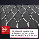 Stainless Steel Woven Mesh Rolls, Wire Rope Mesh Garden Fences, Stair Safety Nets, Decorative Fishing Nets, Wall Decoration Nets, High-Altitude Fall Protection Nets, Balcony Safety Nets(4x7m)