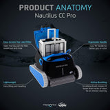 Dolphin Nautilus CC Pro Wi-Fi Automatic Robotic Pool Vacuum Cleaner, Wall Climbing, Waterline Scrubber Brush, Ideal for In-Ground Pools up to 50 FT in Length