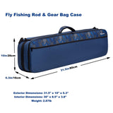 Raprance Fly Fishing Rod & Gear Case, Protection Storage Carry-On Gear Bag