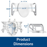Bemis Assist Toilet Seat with Built-in Support Handles, Hinges Never Loosen, Fits Round and Elongated