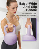 YOTTOY Soft Kettlebell,Kettlebell Anti-Slip Grip Weight for Home Workouts, Kettlebells Set Strength and Safety Guaranteed (Purple, 15 LB)