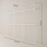 pamo Industrial Pipe Clothing Rack White Metal - 880 lbs Capacity - Wall-Mounted Clothes Racks for Hanging Clothes - Modern Walk-In Closet