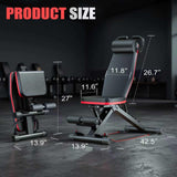 2026 Adjustable Weight Bench - 1000LBS Foldable Bench Press Workout Bench for Home Gym, Roman Chair & Incline Decline Flat Sit Up, Heavy Duty Full Body Dumbbell Fitness Bench
